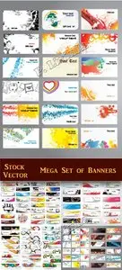 Stock Vector - Mega Set of Banners