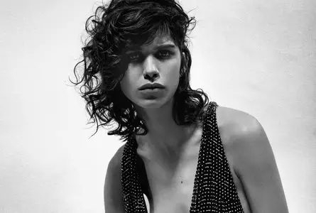 Mica Arganaraz topless by Collier Schorr for Vogue Paris May 2015