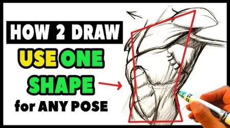 How to Draw : ONE shape to Draw ANY Body
