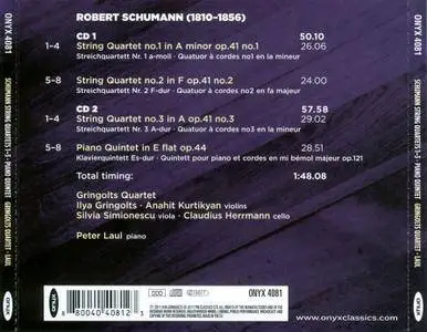 Gringolts Quartet, Peter Laul - Robert Schumann: String Quartets Nos. 1-3; Piano Quintet (2011) 2CDs