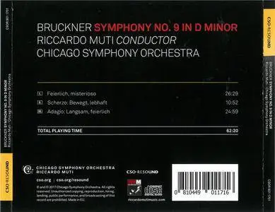 Chicago Symphony Orchestra, Riccardo Muti - Anton Bruckner: Symphony No. 9 (2017)