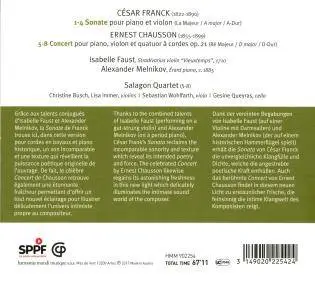 Isabelle Faust, Alexander Melnikov - Franck: Violin Sonata; Chausson: Concert (2017) [Official Digital Download 24/96]