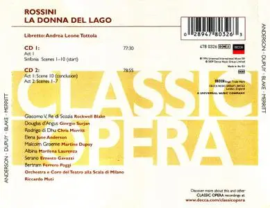 Riccardo Muti, Orchestra del Teatro alla Scala, June Anderson, Rockwell Blake - Gioacchino Rossini: La donna del lago (2009)