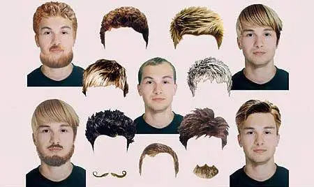 Men Hairstyles & Beards Templates