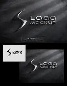 Metallic 3D Logo Mockup VT8HDTA