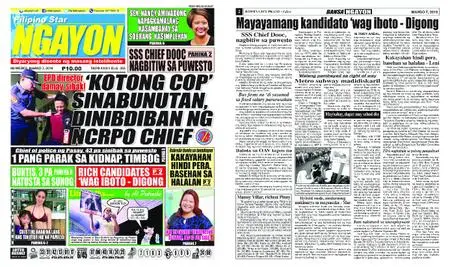 Pilipino Star Ngayon – Marso 07, 2019