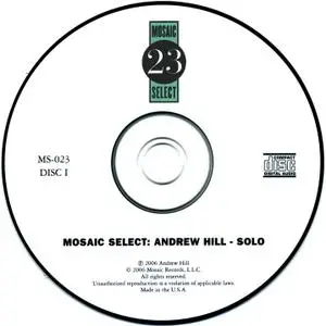 Andrew Hill - Mosaic Select 23: Solo (2006) {3CD Set, Mosaic Records MS-023 rec 1978}