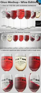 CreativeMarket - Glass Mockup - Wine Glass Mockup 9