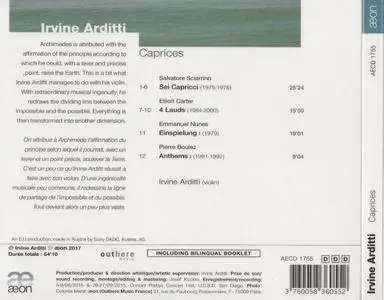 Irvine Arditti - Caprices (2017) {Aeon}