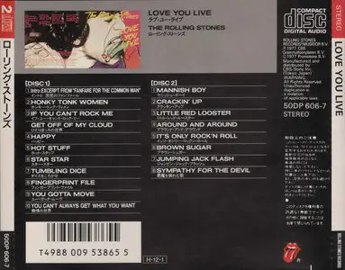 The Rolling Stones - Love You Live (1977) [1986, CBS 50DP 606-7, Japan]