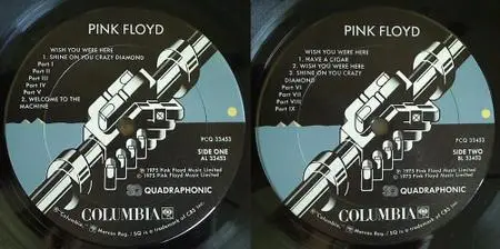 Pink Floyd - Wish You Were Here (quadraphonic in stereo) (vinyl rip) (1975) {1976 Columbia} **[RE-UP]**