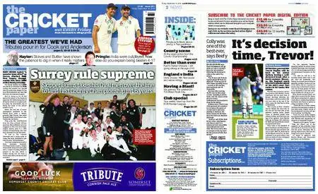 The Cricket Paper – September 14, 2018