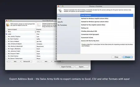 Export Address Book v1.9.6 Multilingual Mac OS X
