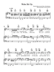 Wake me up - Avicii (Piano-Vocal-Guitar (Piano Accompaniment))