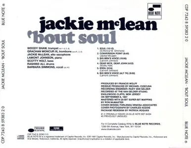 Jackie McLean - 'Bout Soul (1967) {Blue Note Connoisseur CD Series CDP 59383 rel 1997}