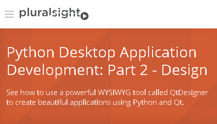 Pluralsight - Python Desktop Application Development: Part 2 - Design (2014)