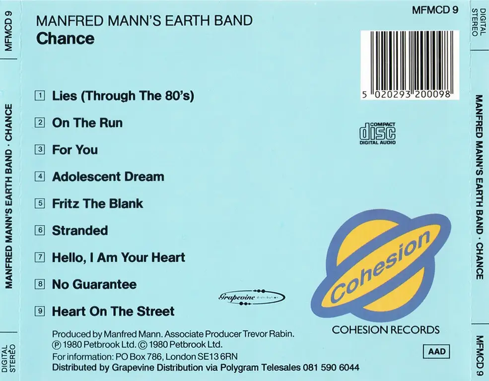 Earth band. Manfred Mann chance 1980. Chance Manfred Mann’s Earth Band. Manfred Mann's Earth Band - chance - 1980 (. LP Manfred Mann's Earth Band 