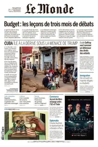 Le Monde du Jeudi 29 Janvier 2026