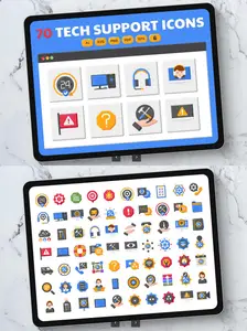 EE - 70 Technical Support Icons WEHKRWQ