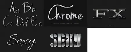 CM - 5 Realistic Pro Chrome Layer Styles 1181