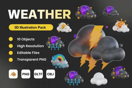 EE - Weather 3D Icons A8W26EY