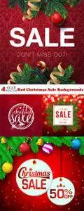 Vectors - Red Christmas Sale Backgrounds