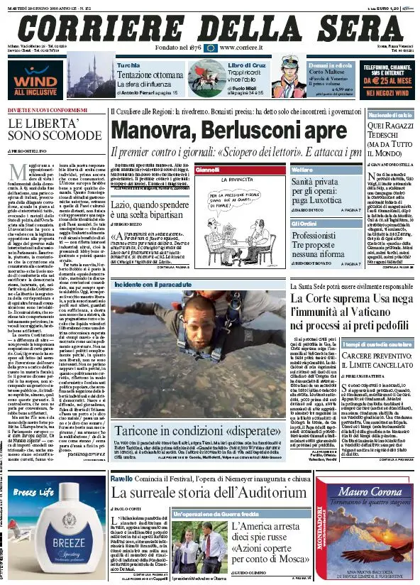 Il Corriere della Sera (29-06-10)