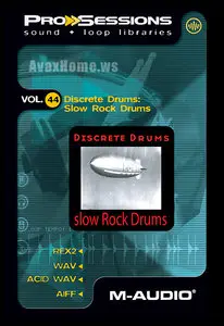 M-Audio Pro Sessions Vol 44 Discrete Drums Slow Rock Drums MULTIFORMAT