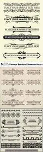 Vectors - Vintage Borders Elements Set 21