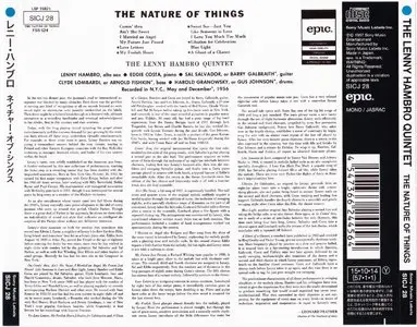 The Lenny Hambro Quintet - The Nature Of Things (1956) {2015 Japan Jazz Collection 1000 Columbia-RCA Series}