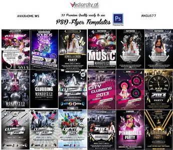 Vectorcity 30 Premium Quality Party/Event PSD Flyer Templates