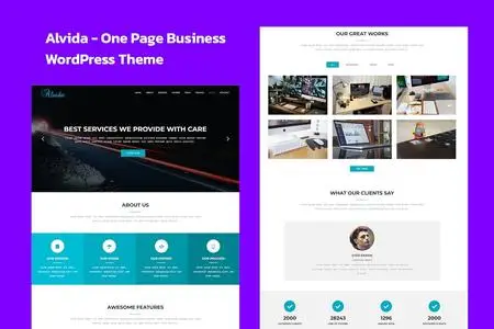 Alvida - One Page Business WordPress Theme 4UT3MXV