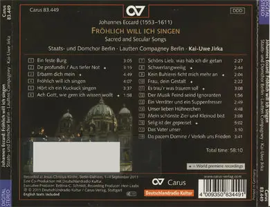 Johannes Eccard - Fröhlich will ich singen: Sacred and Secular Songs (2011)