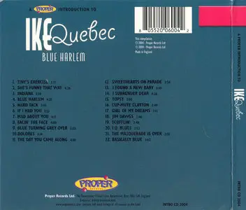 Ike Quebec - A Proper Introduction to Ike Quebec: Blue Harlem (2004)