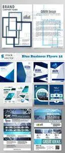 Vectors - Blue Business Flyers 32