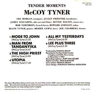McCoy Tyner - Tender Moments (1967) [Remastered 1987]