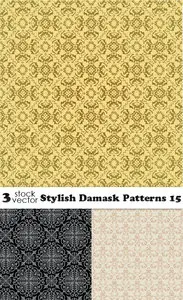 Vectors - Stylish Damask Patterns 15