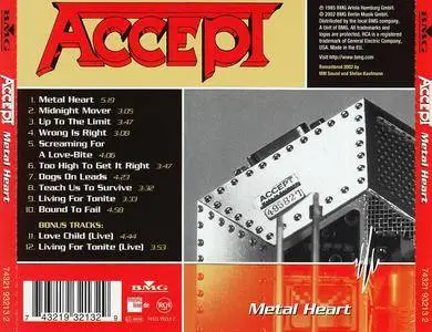 Accept - Metal Heart (1985) [Remastered 2002]