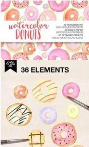 CreativeMarket - Watercolor Donuts