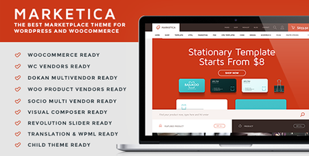 ThemeForest - Marketica v4.1.0 - eCommerce and Marketplace WordPress Theme - 8988002