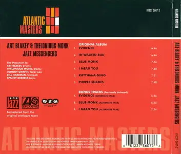 Art Blakey & Thelonious Monk - Art Blakey's Jazz Messengers With Thelonious Monk (1958) (Remastered 2002)