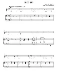 Isn't It? - Gypsy Musical, Stephen Sondheim (Piano Vocal)