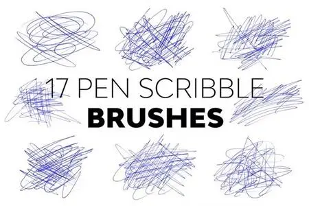 Pen Scribble Brushes for Photoshop