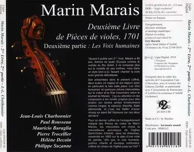 Jean-Louis Charbonnier - Marin Marais: Les Voix Humaines, Deuxième Livre (1701), Deuxième Partie (2010)