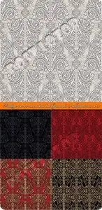 Vintage vector seamless backgrounds with patterns set 7