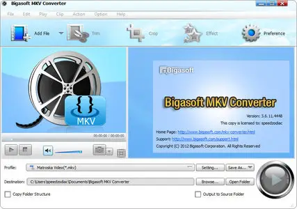 Bigasoft MKV Converter 3.6.11.4448 Multilanguage Portable