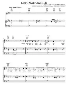 Let's Wait Awhile - Glee Cast, Janet Jackson (Piano-Vocal-Guitar)