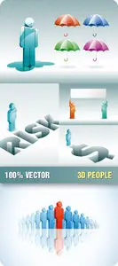 Stock Vector - 3D People