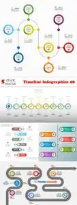 Vectors - Timeline Infographics 68