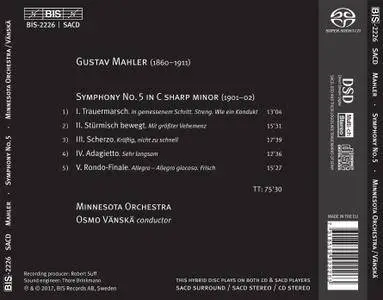Mahler - Symphony No. 5 (Osmo Vänskä, Minnesota Orchestra) (2017)